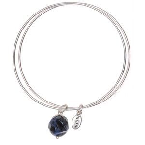 Pilgrim Skanderborg Silvertone Blue Gemstone Bracelet